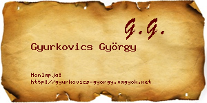 Gyurkovics György névjegykártya