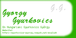 gyorgy gyurkovics business card